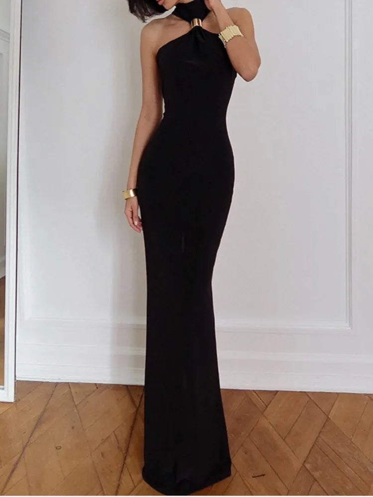 Fashion Sexy Package Hip Dress For Women Elegant Solid Sleeveless Slim Vestidos Dresses Robe Femme Holiday Party Formal Evening