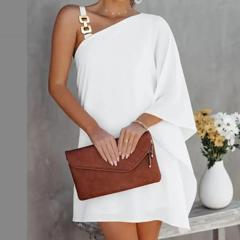 Summer Women's Backless One Shoulder Mini Dresses,Woman Clothing,Sexy Costume Beach Dress,Sundress,Women Short Dress,y2k Clothes