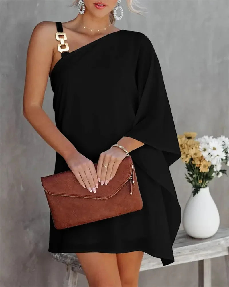 Summer Women's Backless One Shoulder Mini Dresses,Woman Clothing,Sexy Costume Beach Dress,Sundress,Women Short Dress,y2k Clothes