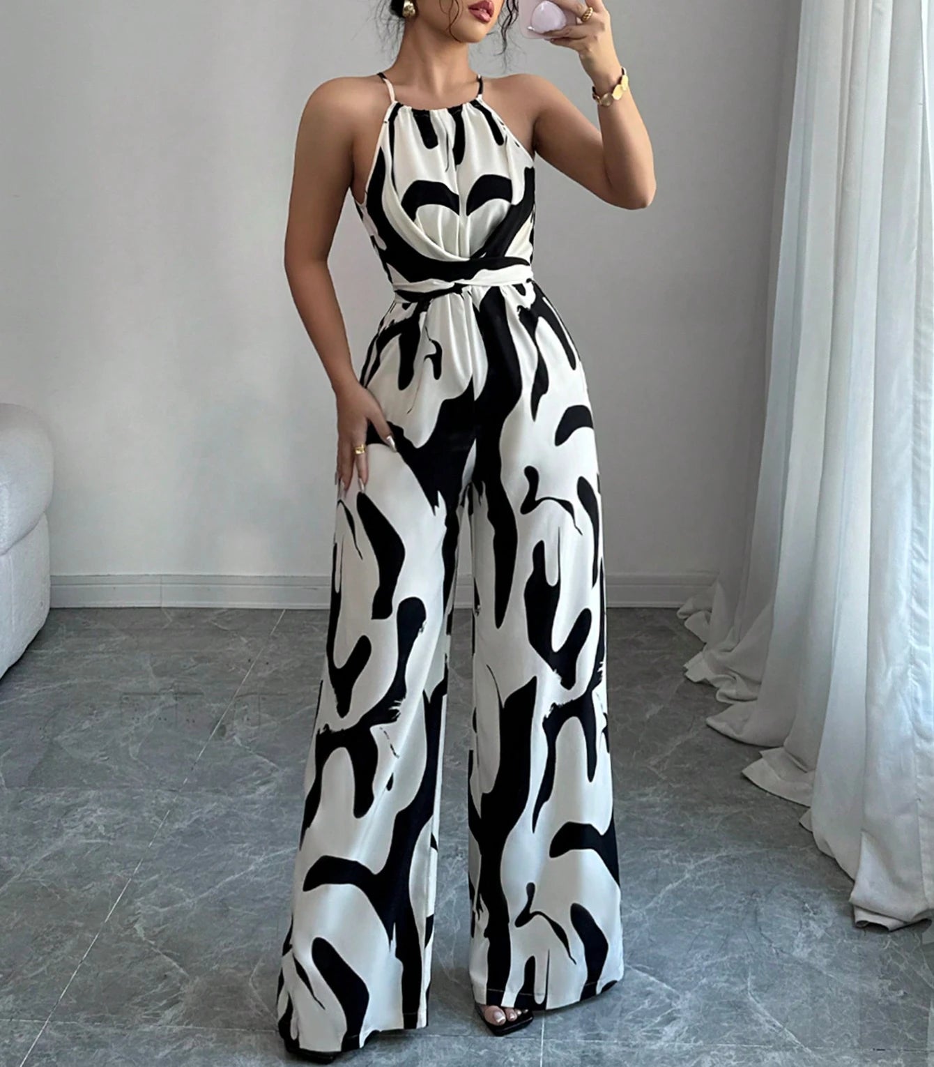 Jumpsuit Traf Colorblock High Waist Multicolor Strapless Knot Jumpsuit Jumpsuit Trafza Best Sellers Printed Jumpsuit
