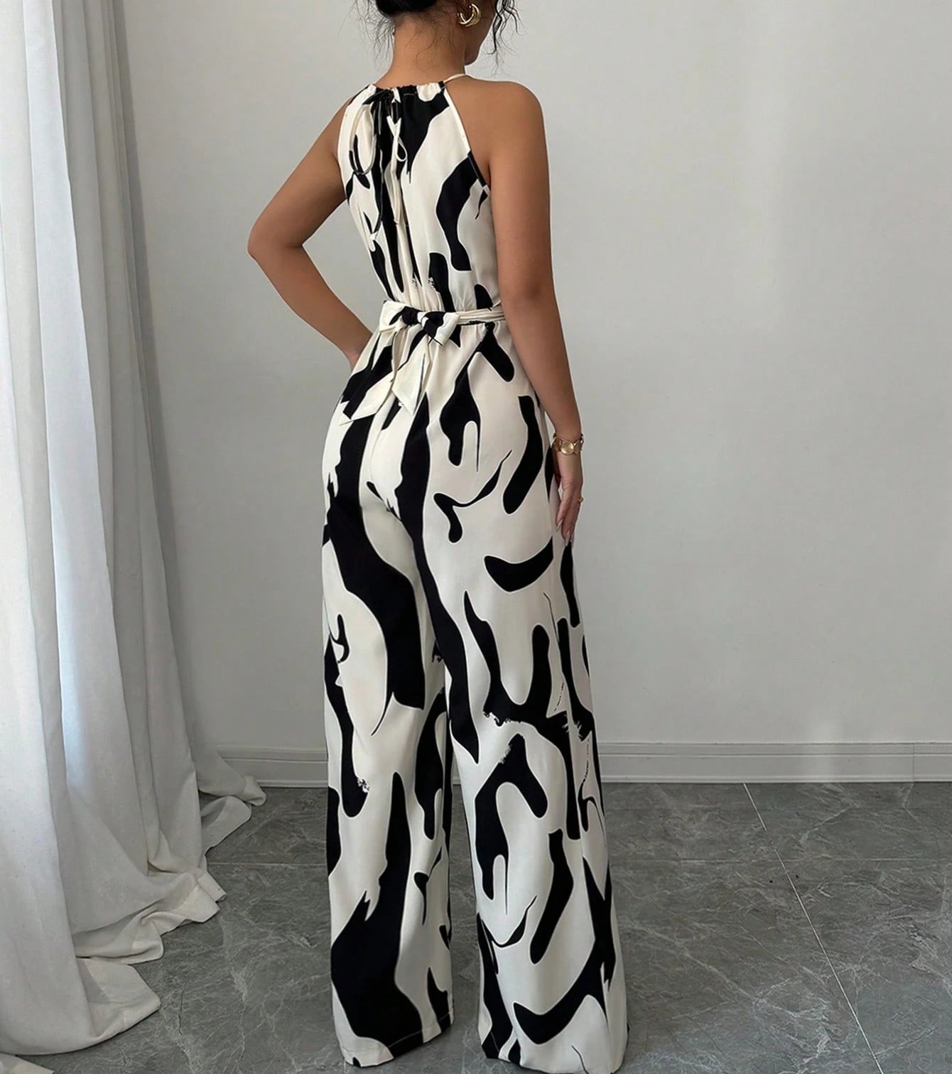 Jumpsuit Traf Colorblock High Waist Multicolor Strapless Knot Jumpsuit Jumpsuit Trafza Best Sellers Printed Jumpsuit