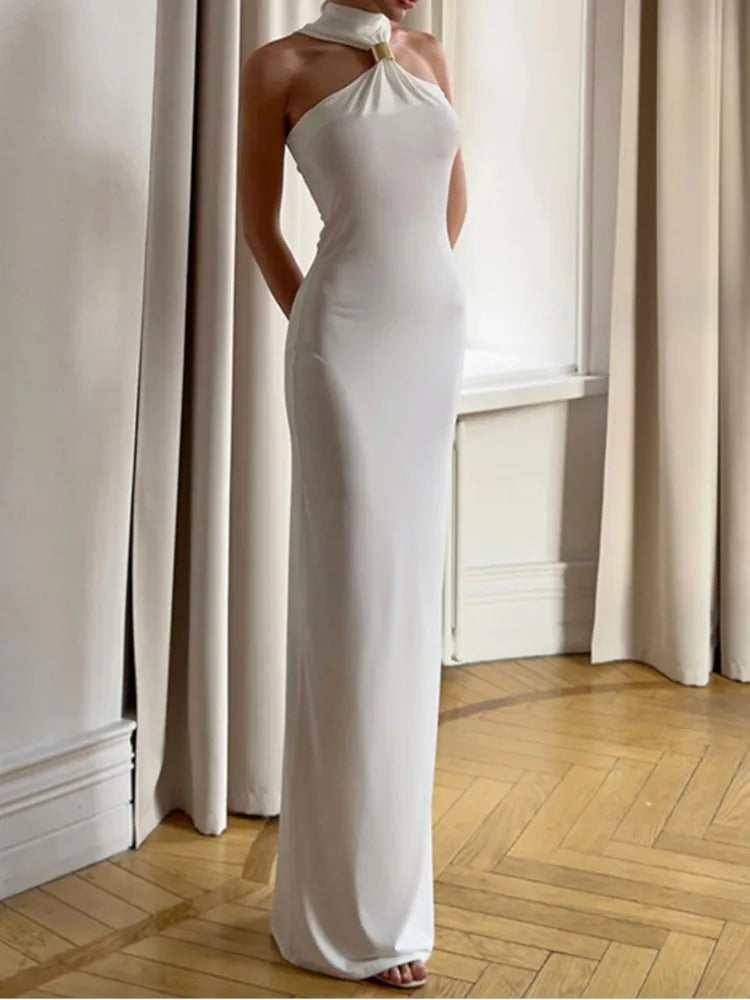 Fashion Sexy Package Hip Dress For Women Elegant Solid Sleeveless Slim Vestidos Dresses Robe Femme Holiday Party Formal Evening