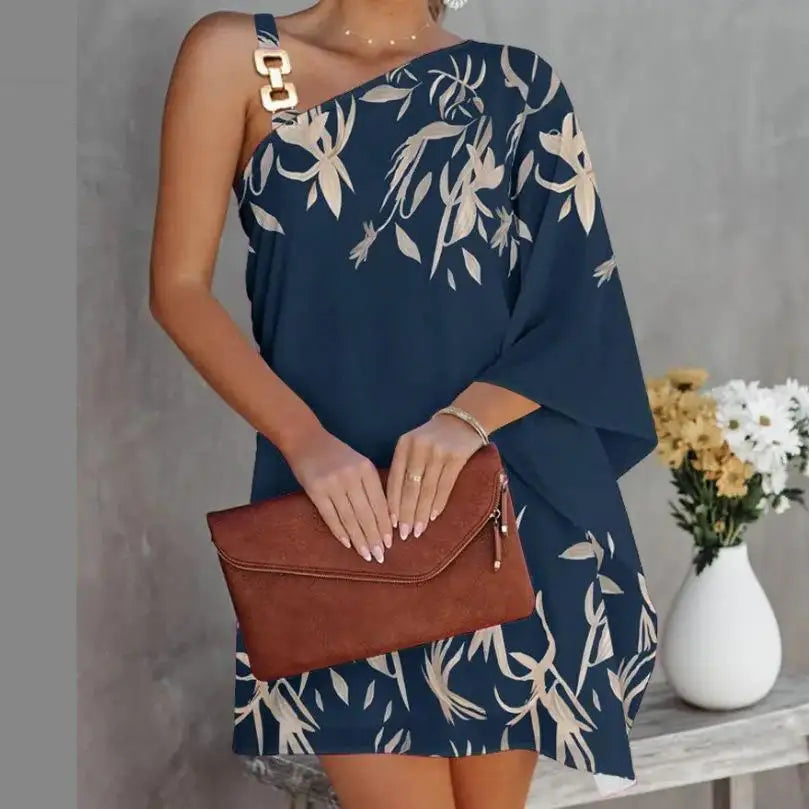 Summer Women's Backless One Shoulder Mini Dresses,Woman Clothing,Sexy Costume Beach Dress,Sundress,Women Short Dress,y2k Clothes